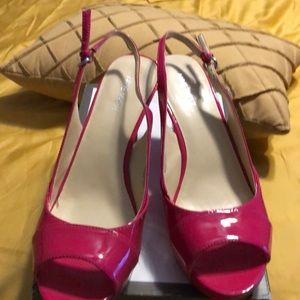 Pink patent leather